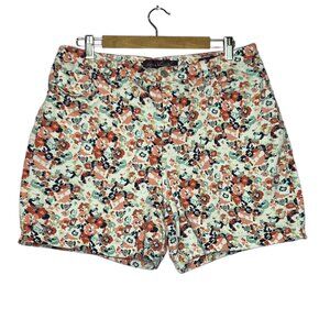 Gloria Vanderbilt Amanda Denim Shorts Floral Print  Sz 14
